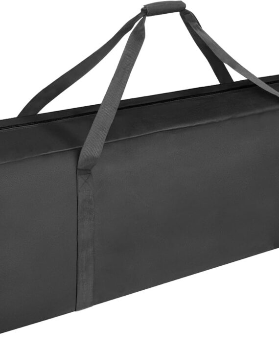 52" Sports Duffle Bag - 160L Extra Large Travel Duffel Luggage Bag with Upgrade 2-way Lockable Zippers, Sturdy & Water Resistant Long Duffle Bag for Camping Moving (Black 52inch)