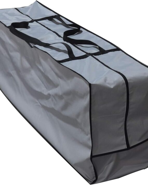 Outdoor Rectangular Cushion/Cover Storage Bag, Protective Zippered Storage Bags with Handles, 50''L x 13''W x 20''H, Grey