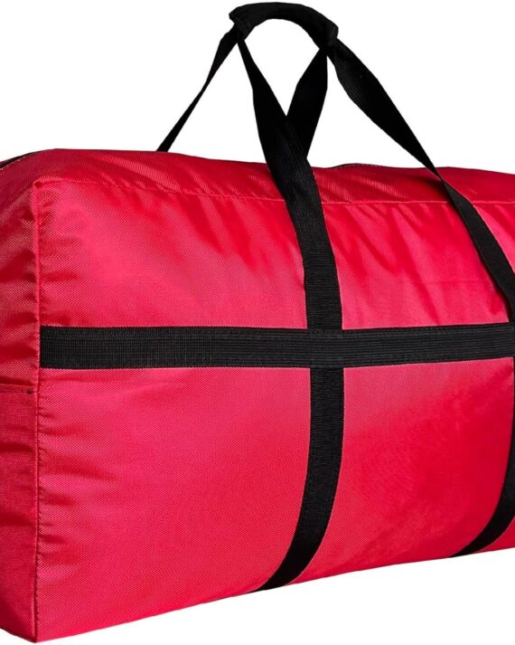 Extra Large Duffle Bag for Travel, Big Foldable Storage Bag - Red